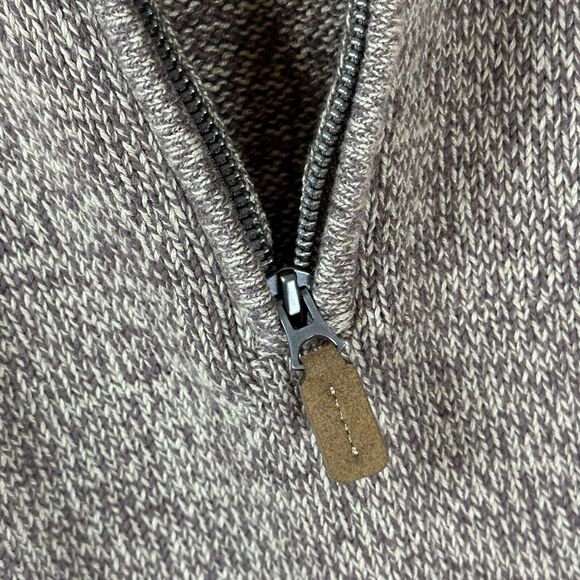 St John’s Bay 100% Cotton Knit sweater mens XL brown 1/4 zip - Picture 5 of 11